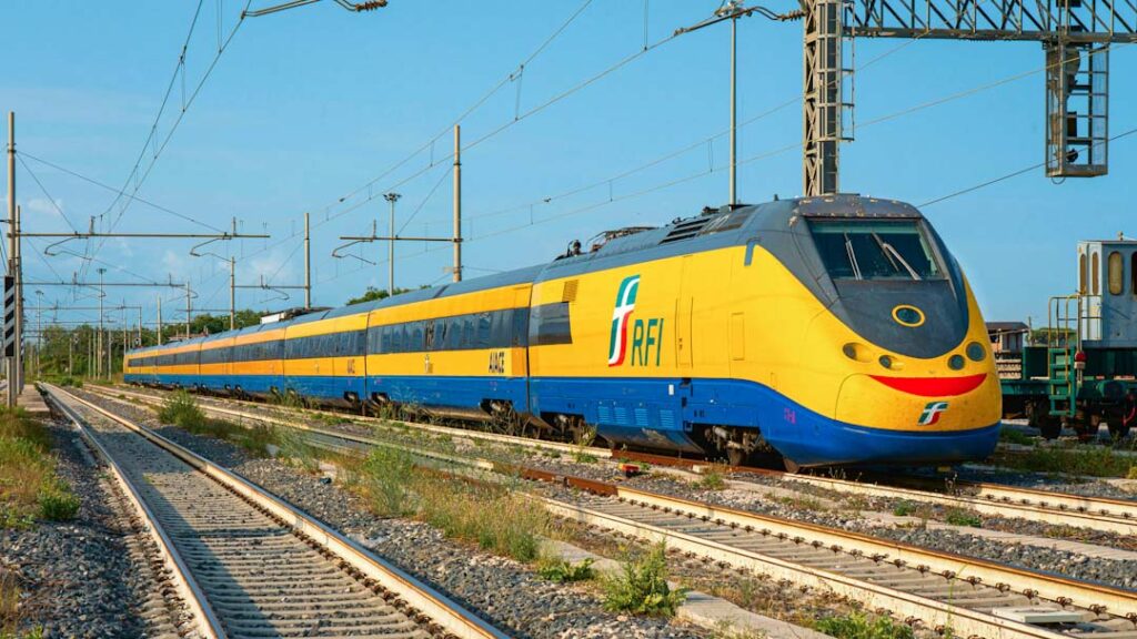 Yellow Trenitalia train, Italy