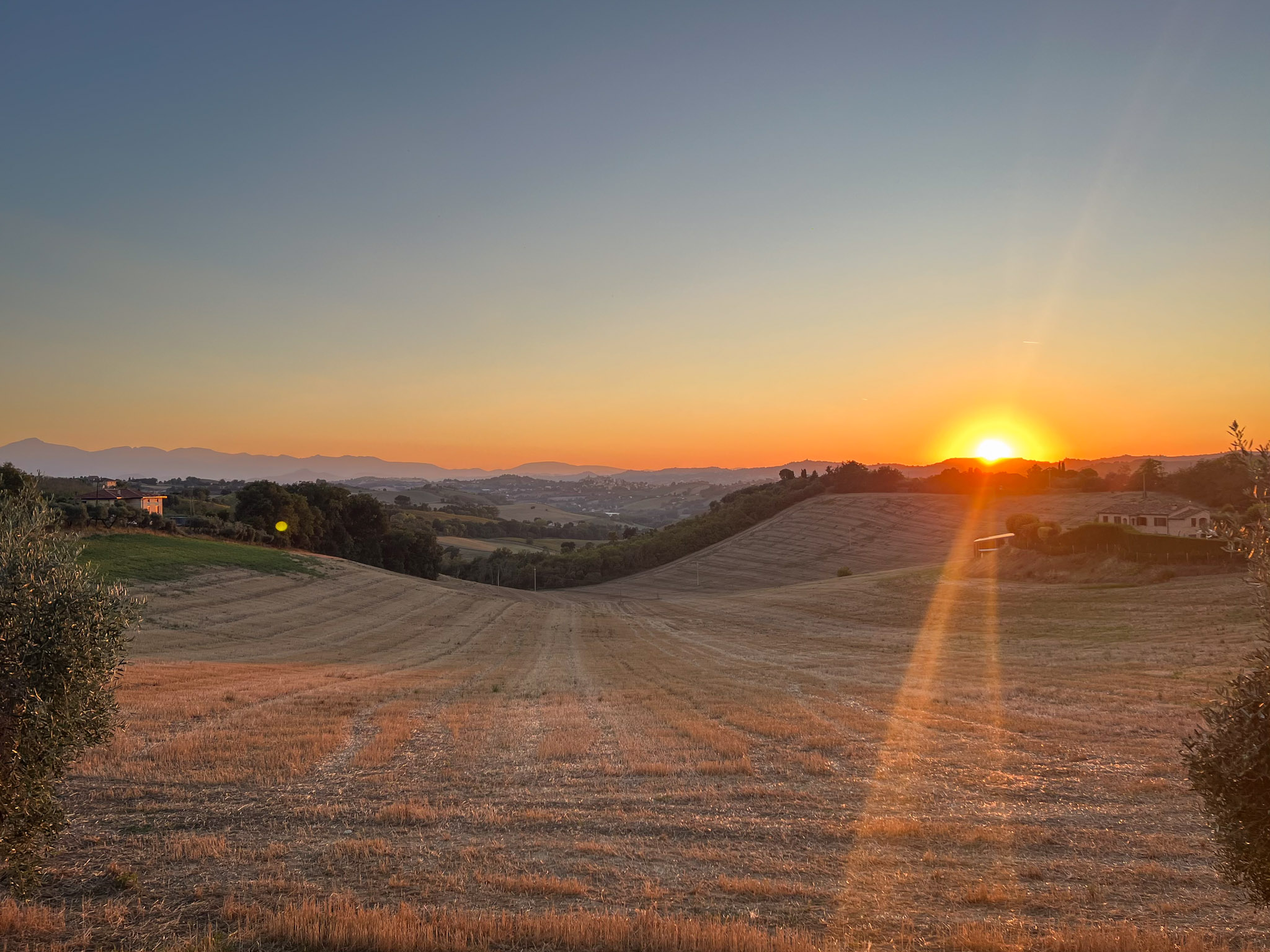 The Roads of Le Marche at Sunset