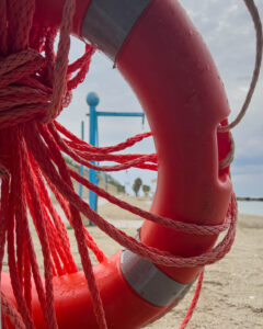 red safety buoy