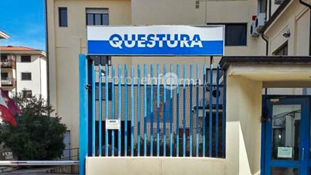 Front of the questura building in Italy 