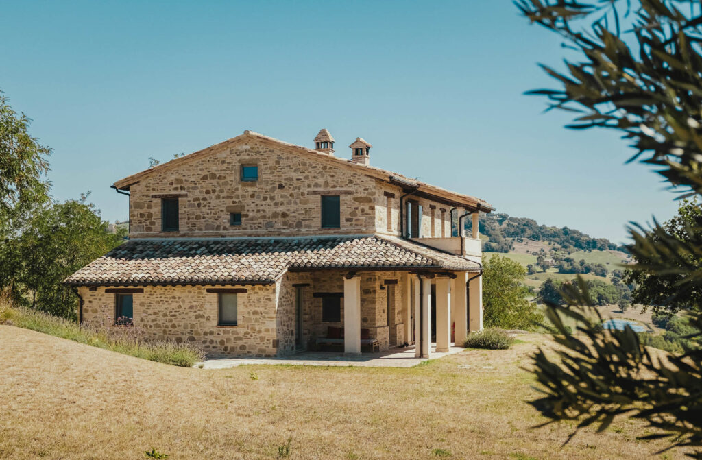 fancy farmhouse in the hills, italy