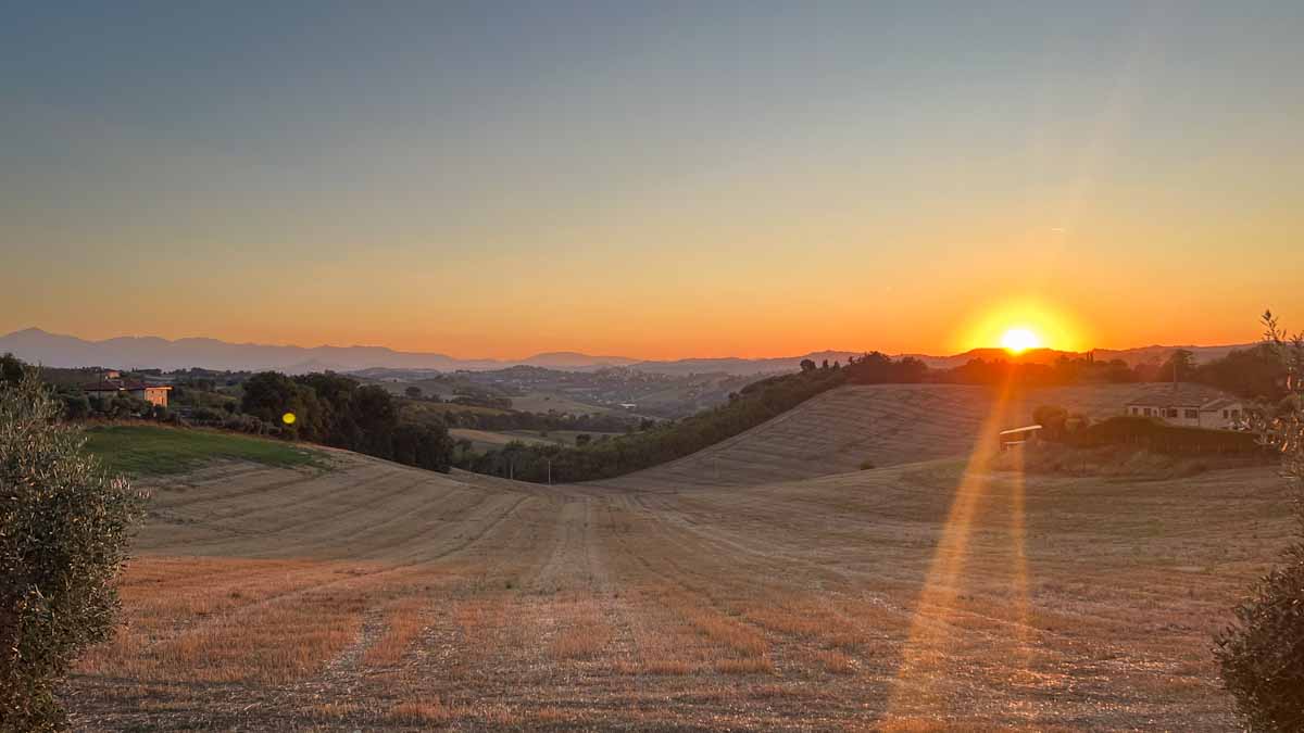 The Roads of Le Marche at Sunset