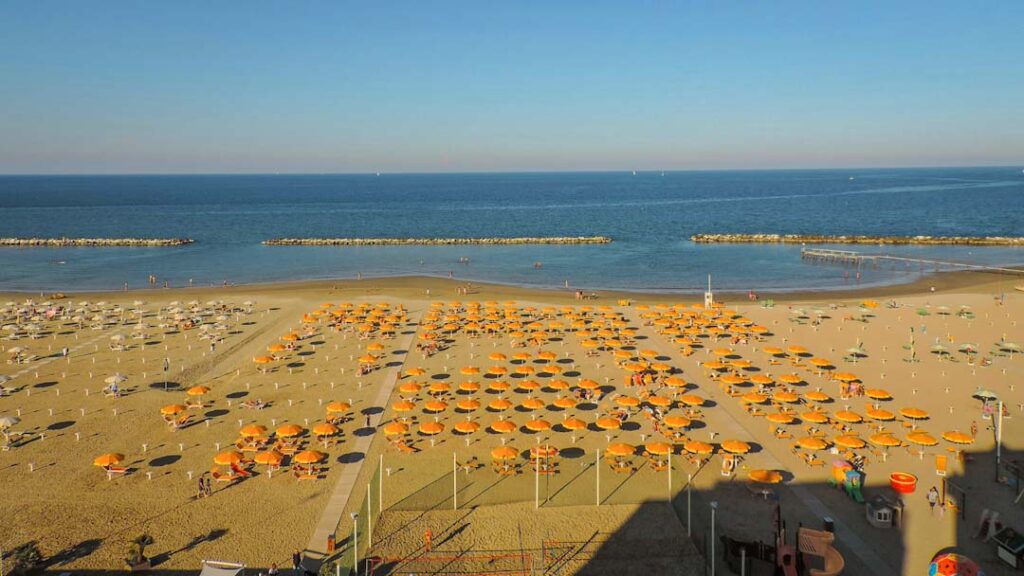 Senigallia beach Adriatic Sea le marche italy 