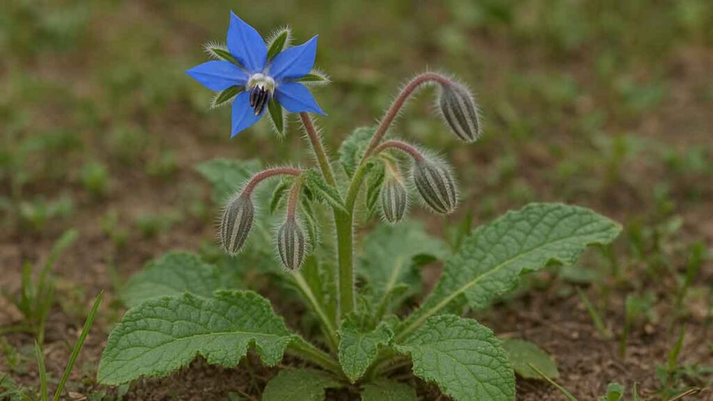 Borrage plant in Le Marche Italy