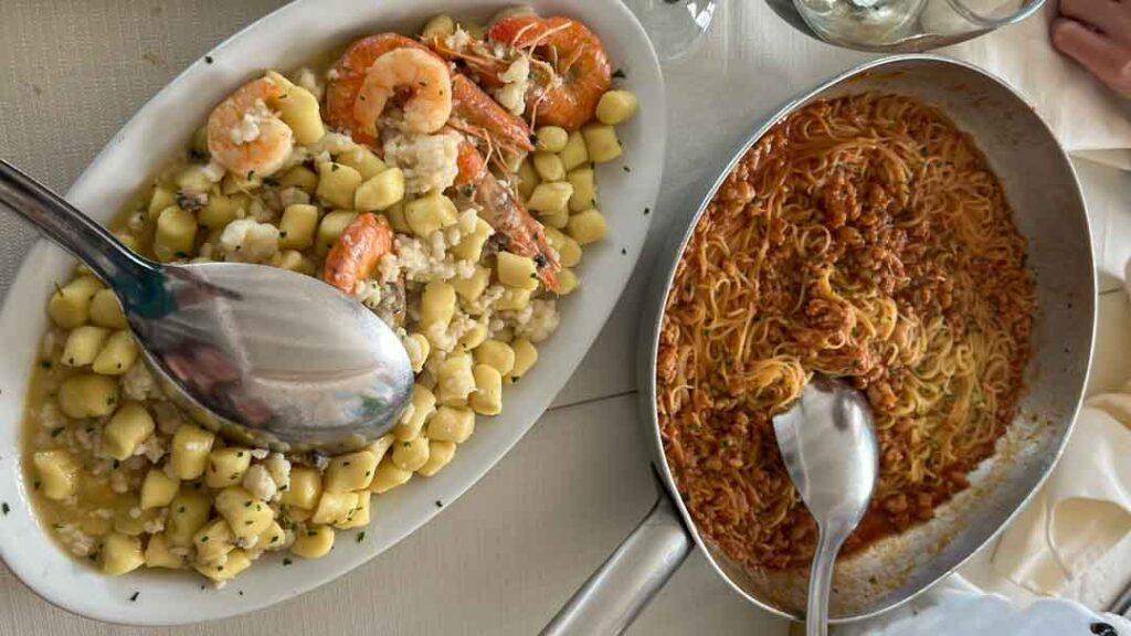 Seafood pasta gnocchi maccheroncini campofilone